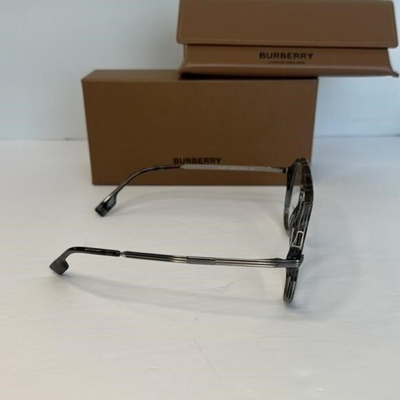 New Authentic EVEGLASSES CHARCOAL CHECK / CLEAR LENS Burberry OBE2377 - Picture 10 of 14